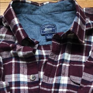 Men’s Bass Maroon Flannel